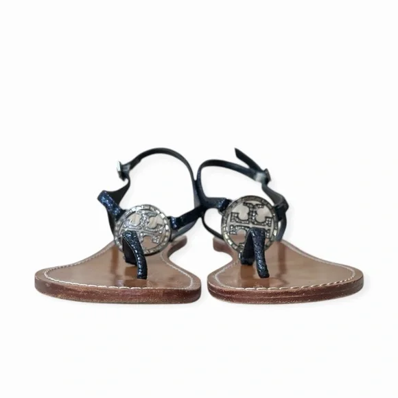 TORY BURCH Violet Metallic Thong Sandal Flip Flop Flats, Size 10